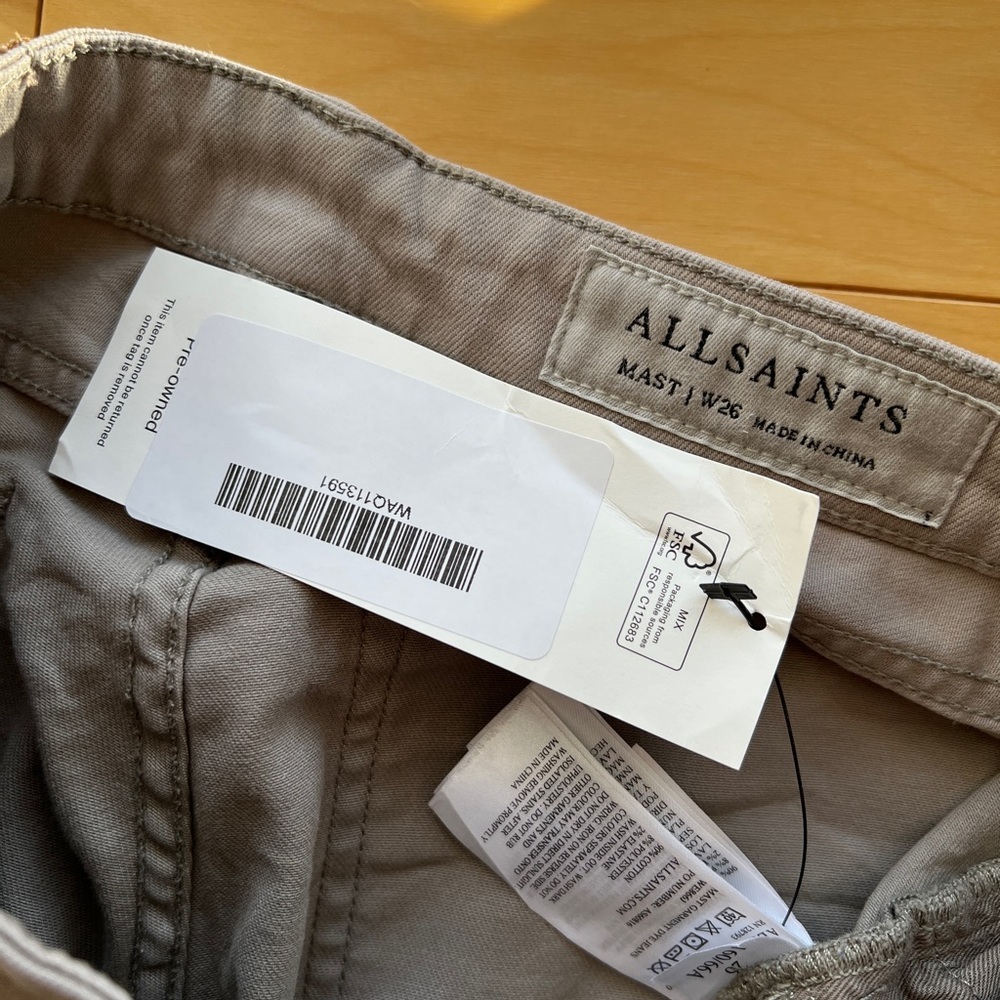 All Saints Mast Women’s Grey Skinny Jeans Size 26 - Picture 5 of 5